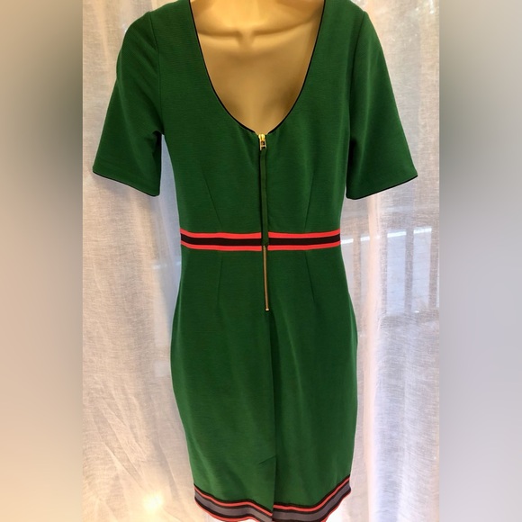 Boden dress size 6 US - gorgeous green with pink accent - Picture 7 of 7